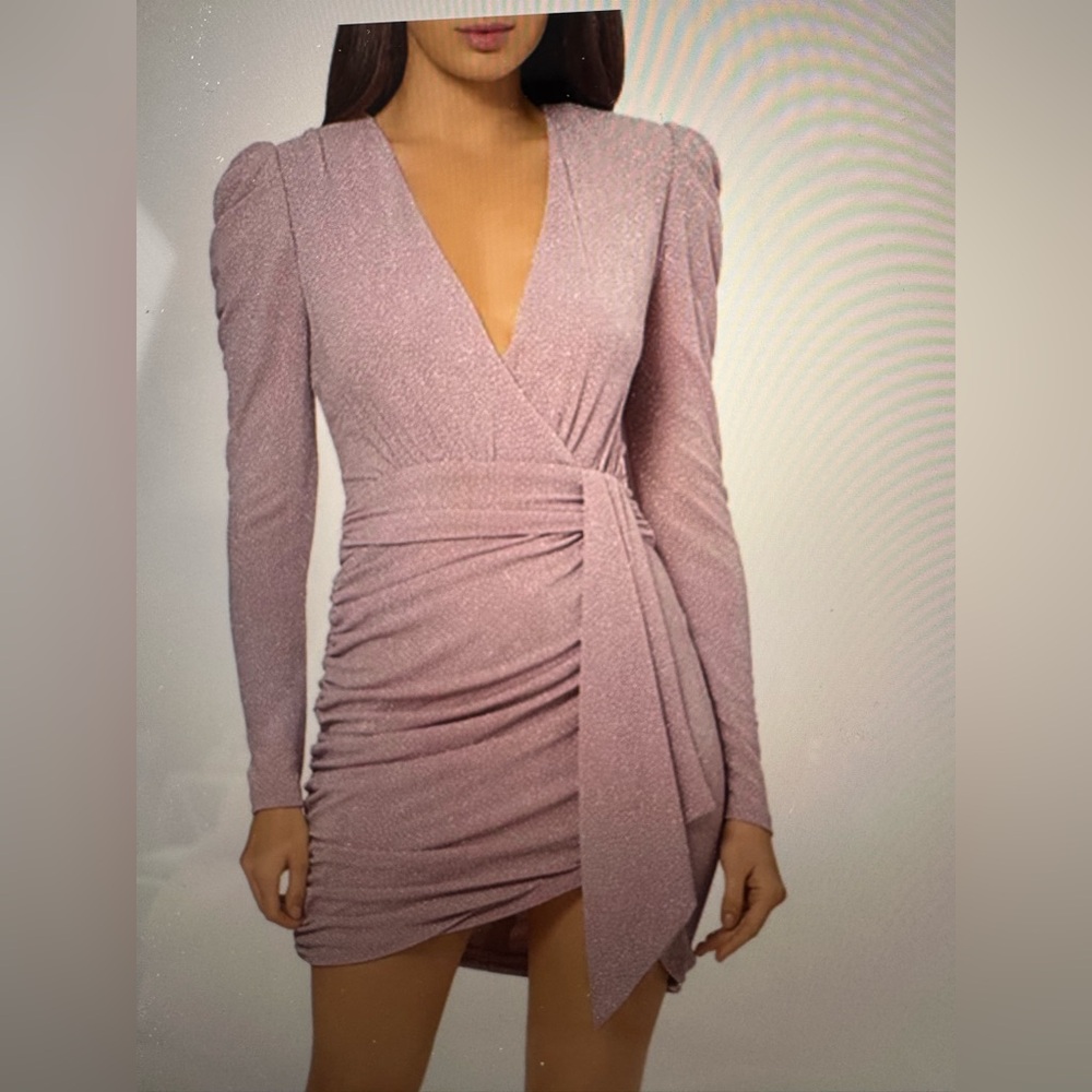 NWT Aqua Women’s Mauve/Silver Mini Dress Size 2